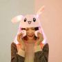 YouYuer 2PCS LED Oreilles de Lapin Bandeau Intéressant Lapin Chapeau Airbag Capuchon en Oreilles de Lapin Bonnet Kawaii Bonnet O