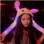 YouYuer 2PCS LED Oreilles de Lapin Bandeau Intéressant Lapin Chapeau Airbag Capuchon en Oreilles de Lapin Bonnet Kawaii Bonnet O