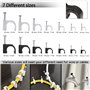 Fippy 600 pièces Clips Câble avec Clou Rond Cavalier Cable Electrique Blanc Noir Attache Cable Clou 4mm 5mm 6mm 7mm 8mm 10mm 12m