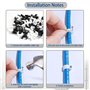 Fippy 600 pièces Clips Câble avec Clou Rond Cavalier Cable Electrique Blanc Noir Attache Cable Clou 4mm 5mm 6mm 7mm 8mm 10mm 12m