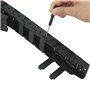 Zeberoxyz Chaîne de traînée 18x37mm Longueur 1 mètre à l'intérieur Taper ouvert Porte-câble flexible en plastique noir R28 avec 