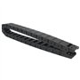 Zeberoxyz Chaîne de traînée 18x37mm Longueur 1 mètre à l'intérieur Taper ouvert Porte-câble flexible en plastique noir R28 avec 