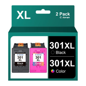 Coloran 301XL Cartouches d'encre Remanufacturées Compatible pour HP 301 XL Noir et Couleur pour Envy 4500 5530 5534 4507 4500 45