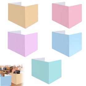 WIYETY Lot de 5 séparateurs de bureau : brise-vue portable en papier pliable séparateur de bureau portable séparateur de bureau