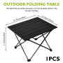 WANDGU Table de camping portable en aluminium - Table de camping ultra légère avec sac de transport - Petite table de pique-niqu