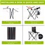 WANDGU Table de camping portable en aluminium - Table de camping ultra légère avec sac de transport - Petite table de pique-niqu