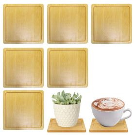 LEKEFETO sous-Verres DIY Mosaïque: 6 pièces sous-Verres en Bambou