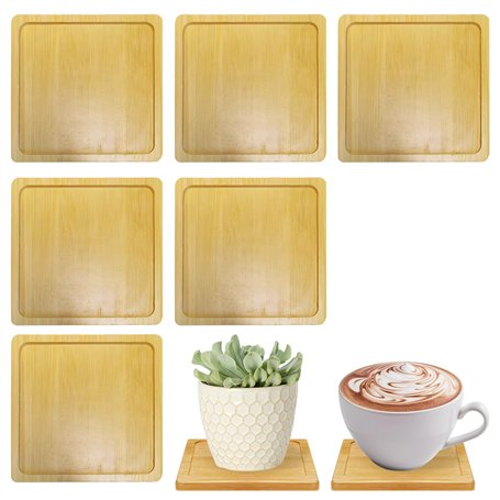 LEKEFETO sous-Verres DIY Mosaïque: 6 pièces sous-Verres en Bambou