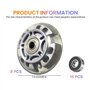 LEKEFETO Lot de 8 roues de rollers en ligne - 72 mm - Argent transparent - Avec 16 roulements à billes - Universelles pour tous 