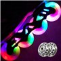 LEKEFETO Lot de 8 roues de rollers en ligne - 72 mm - Argent transparent - Avec 16 roulements à billes - Universelles pour tous 
