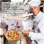GOEDCH Pelle à Pizza Perforée 12 Pouces: Pelle à Pizza Perforée en Aluminium Anodisé Dur, Pelle à Pizza Perforée avec Poignée An
