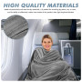 WANDGU Couverture de voyage ultra légère chaude : 127 x 152 cm Coussin Couverture 2 en 1, Couverture d'avion ultra légère Couver