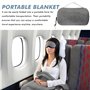WANDGU Couverture de voyage ultra légère chaude : 127 x 152 cm Coussin Couverture 2 en 1, Couverture d'avion ultra légère Couver