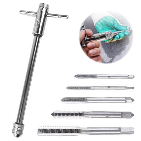 SPORWAY Kit de Taraudage et Filetage Professionnel : 5 Pièces M3-M8