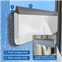 Nettoyeur de vitres 3 en 1 avec fonction spray et manche télescopique : LEKEFETO professionnel Kit de nettoyage double face pour
