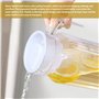 WANDGU 2 Stück 1.1L Pichet d'Eau avec Couvercle avec Poignée: Carafe à Eau Transparente Pichet À Jus, Carafe Eau Pichet à Eau Pl
