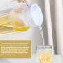 WANDGU 2 Stück 1.1L Pichet d'Eau avec Couvercle avec Poignée: Carafe à Eau Transparente Pichet À Jus, Carafe Eau Pichet à Eau Pl