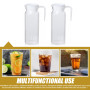 WANDGU 2 Stück 1.1L Pichet d'Eau avec Couvercle avec Poignée: Carafe à Eau Transparente Pichet À Jus, Carafe Eau Pichet à Eau Pl