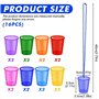 WANDGU Lot de 16 verres à liqueur avec chaîne - Verres à shot colorés et lumineux avec chaîne - Verres à shot à porter autour du