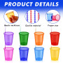 WANDGU Lot de 16 verres à liqueur avec chaîne - Verres à shot colorés et lumineux avec chaîne - Verres à shot à porter autour du