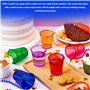 WANDGU Lot de 16 verres à liqueur avec chaîne - Verres à shot colorés et lumineux avec chaîne - Verres à shot à porter autour du