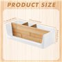 Nizirioo Organiseur de bureau avec 4 compartiments | Boîte de rangement transparente pour stylos, trombones et petites pièces | 