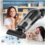 Czemo Aspirateur Voiture Puissant 9000Pa 120W Mini Aspirateur à Main sans Fil Rechargeable avec Filtre HEPA USB Aspirateur de Ta