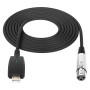SinLoon Câble de microphone USB vers XLR 3 m USB mâle vers XLR femelle Câble convertisseur 3 broches Câble audio de studio pour