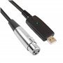 SinLoon Câble de microphone USB vers XLR 3 m USB mâle vers XLR femelle Câble convertisseur 3 broches Câble audio de studio pour 