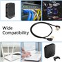 SinLoon Câble Ethernet RJ45 Cat8, 90 degrés mâle vers mâle, câble réseau haut débit Cat8, 40 Gbit/s 2000 MHz SFTP pour routeur, 