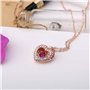 Kruckel Plaqué Or Rose avec Cristaux/Collier/Pendentif en forme de Coeur pour Femme /5091052