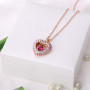 Kruckel Plaqué Or Rose avec Cristaux/Collier/Pendentif en forme de Coeur pour Femme /5091052