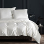3 Pièces Couleur Pure Satinée Parure de Lit Adulte 2 Personnes Luxe Lisse Doux