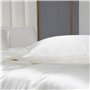 Teamllong Satin Housse de Couette 220x240 Blanc, 3 Pièces Couleur Pure Satinée Parure de Lit Adulte 2 Personnes Luxe Lisse Doux 