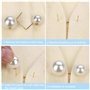 Nutabevr 12 Pièces Broche de Perle Artificielles, Mode Broche Perle Simulée Épingle Sécurité Clips, Pinces pour Châle, Accessoir