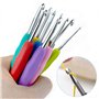 Diompirux Kit de Tricot 9 Pièces - Aiguilles à Crochet Multicolores 2,0-6,0 mm, 20 Marqueurs de Point, Ergonomique pour Débutant