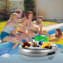 DUBUOZA Porte-Gobelet Gonflable Flottant 2 en 1-8 Trous Porte-Gobelet de Piscine Gonflable pour Les Fêtes de Piscine D'été Float
