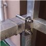 4 Pièces Bride de Fixation, Fixation par Boulon en U, Boulon en U, Fixation Coffre de Toit, Cadre Durables, Boulon U Carré en Ac