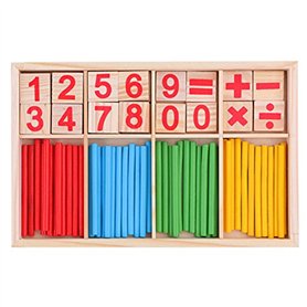 OFKPO Bâton en Bois de Mathématique Matériel Educatif pour Enfants