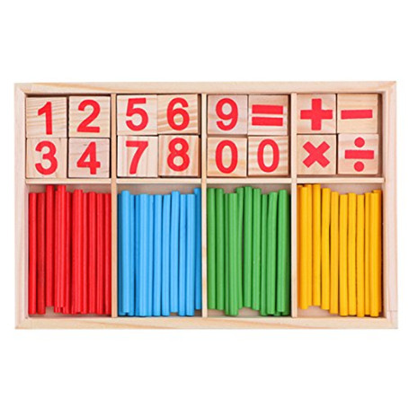 OFKPO Bâton en Bois de Mathématique Matériel Educatif pour Enfants