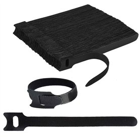 Lot de 100 attaches de câble réutilisables réglables de qualité supérieure pour l'organisation des câbles