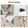 Lot de 100 attaches de câble réutilisables réglables de qualité supérieure pour l'organisation des câbles, attaches Velcro polyv