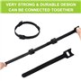 Lot de 100 attaches de câble réutilisables réglables de qualité supérieure pour l'organisation des câbles, attaches Velcro polyv