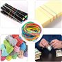 500 Pièces elastique bandes élastiques colorées caoutchouc pour classeurs et dossiers en caoutchouc Pour l'école la maison le bu
