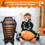 Calendrier de l'Avent d'Halloween amusant en bois, fantômes, citrouilles, compte à rebours pour la maison, le bureau, la salle d