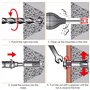 Iyowei 15 Pièces Vis d'Expansion Inoxydable 304 Boulon d'Expansion en Acier Inoxydable Cheville à Béton Charge Lourd Devoir Ancr