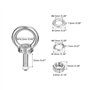 2 Ensembles M6x12mm Œil Boulon avec Écrou Rondelle 304 Inox Acier Épaulement Levage Anneau Œil B
