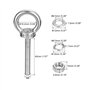 4 Ensembles M6x40mm Œil Boulon avec Écrou Rondelle 304 Inox Acier Épaulement Levage Anneau Œil B