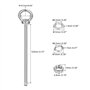 Sourcing Map Œil Boulon de Levage M6x120mm - 2 Ensembles Avec Écrou et Rondelle - 304 Inox Acier Épaulement Anneau Pour Accrocha