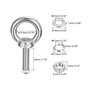 2 Ensembles M8x30mm Œil Boulon avec Écrou Rondelle 304 Inox Acier Épaulement Levage Anneau Œil B